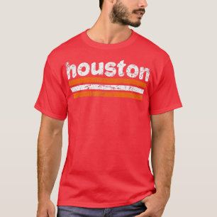 Houston Texas Three Stripe Vintage abgenutzt  T-Shirt