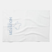Houston & Texas Tile, Blaue Fliese, Houston Texas Geschirrtuch (Horizontal)