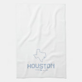 Houston & Texas Tile, Blaue Fliese, Houston Texas Geschirrtuch (Vertikal)