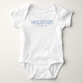 Houston & Texas Tile, Blue Tile, Houston Texas Baby Strampler (Vorderseite)