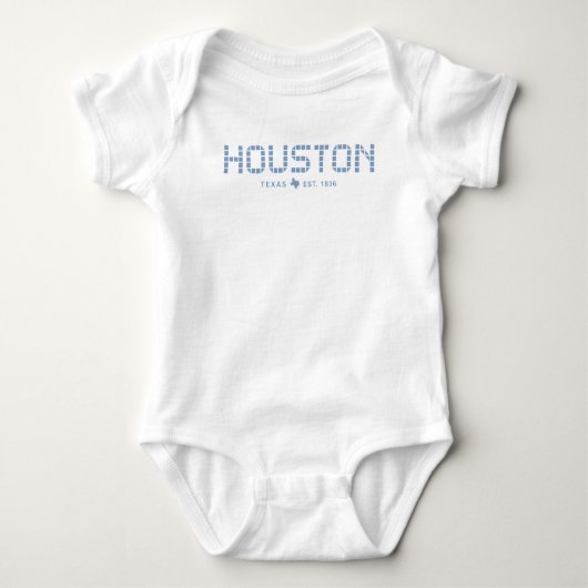 Houston & Texas Tile, Blue Tile, Houston Texas Baby Strampler (Vorderseite)