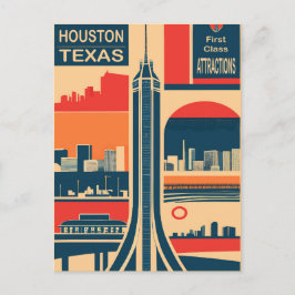 Houston, Texas, Touristenattraktionen, Reisen Postkarte