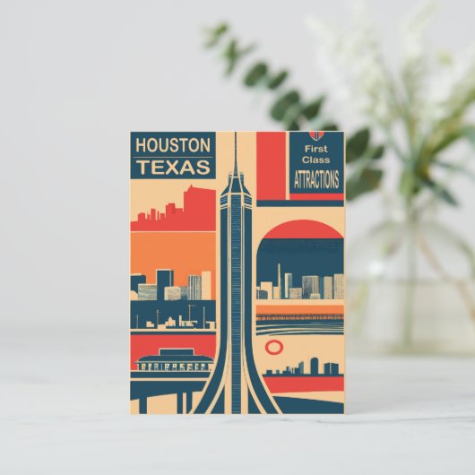 Houston, Texas, Touristenattraktionen, Reisen Postkarte (Stehend Vorderseite)