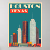 Houston, Texas, Travel Poster (Vorne)