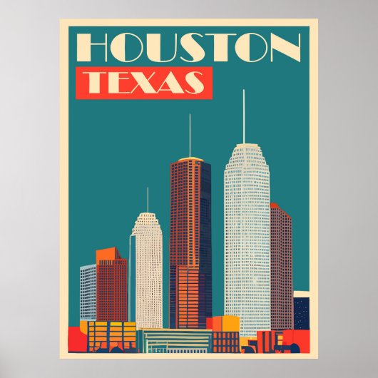 Houston, Texas, Travel Poster (Vorne)