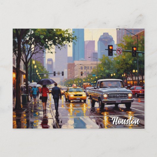 Houston Texas Travel Postkarte (Vorderseite)