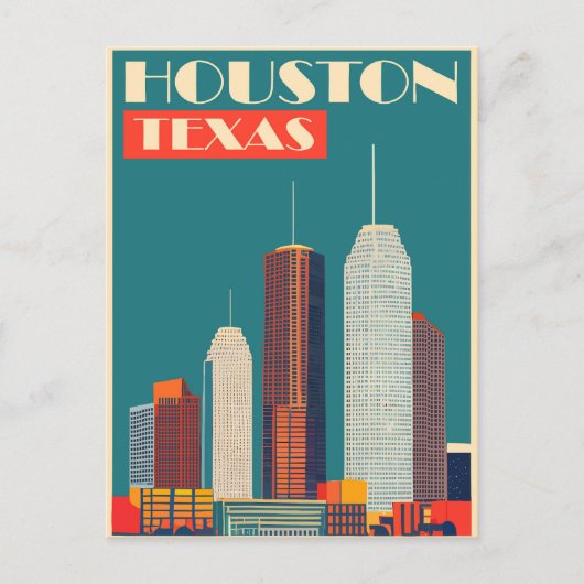 Houston, Texas, Travel Postkarte (Vorderseite)