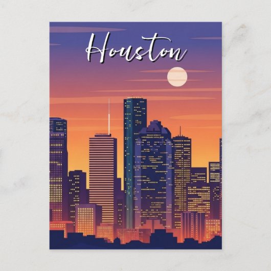 Houston Texas Travel Postkarte (Vorderseite)
