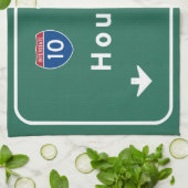 Houston Texas tx Autobahn-Autobahn-Straße: Geschirrtuch (Gefaltet)