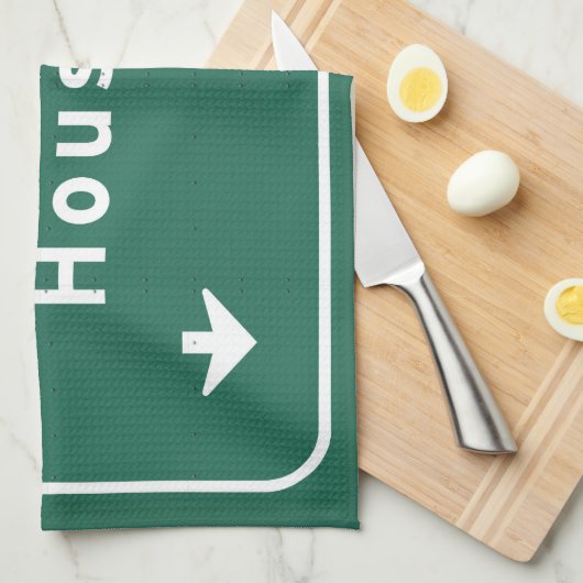 Houston Texas tx Autobahn-Autobahn-Straße: Geschirrtuch (Viertel Falte)