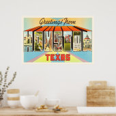 Houston Texas TX Old Vintage Travel Souvenir Poster (Küche)