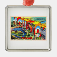 Houston Texas TX Vintager Großbuchstabe Postkarte
