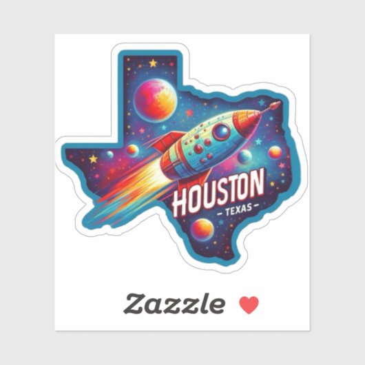 Houston, Texas USA - NASA Aufkleber (Blatt)