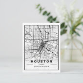 Houston Texas USA Travel City Map Poster Postkarte (Stehend Vorderseite)