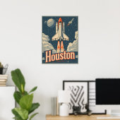 Houston, Texas Vintag Poster (Heimbüro)