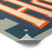 Houston, Texas Vintag Poster (Ecke)