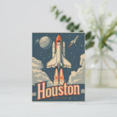 Houston, Texas Vintag Postkarte (Stehend Vorderseite)