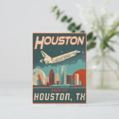 Houston, Texas - Vintag Postkarte (Stehend Vorderseite)