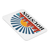 Houston Texas Vintag Sunset Retro Travel Magnet (Rechte Seite)