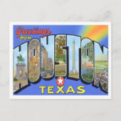 Houston, Texas, Vintage Großbriefe Postkarte (Vorderseite)