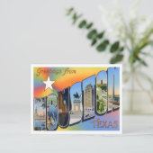 Houston, Texas, Vintage Großbriefe Postkarte (Stehend Vorderseite)