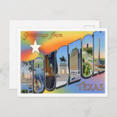 Houston, Texas, Vintage Großbriefe Postkarte (Vorne/Hinten)