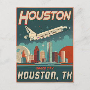 Houston, Texas - Vintage Postkarte