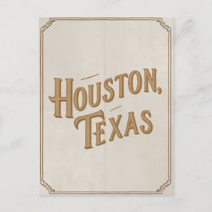 Houston Texas Vintage Postkarte