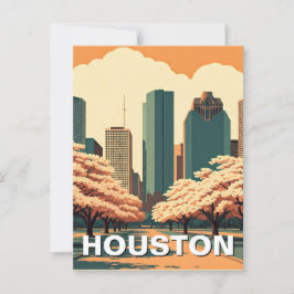 Houston Texas vintage Postkarte