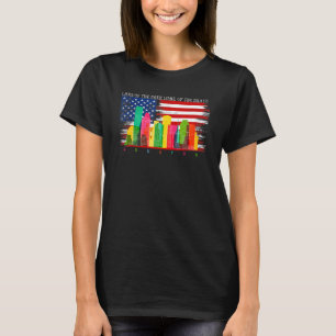 Houston Texas Watercolor Skyline Zuhause Staat Sou T-Shirt