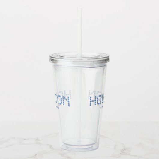 Houston Tile, Blue Tile, Houston Texas Acryltrinkbecher (Rechts)