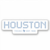 Houston Tile, Blue Tile, Houston Texas Aufkleber (Vorderseite)