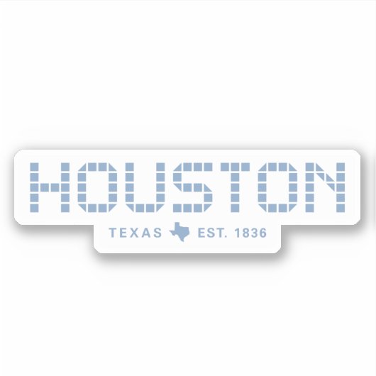 Houston Tile, Blue Tile, Houston Texas Aufkleber (Vorderseite)