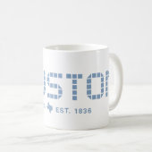 Houston Tile, Blue Tile, Houston Texas Kaffeetasse (VorderseiteRechts)