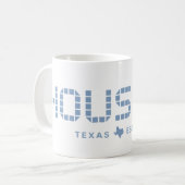 Houston Tile, Blue Tile, Houston Texas Kaffeetasse (Vorderseite Links)