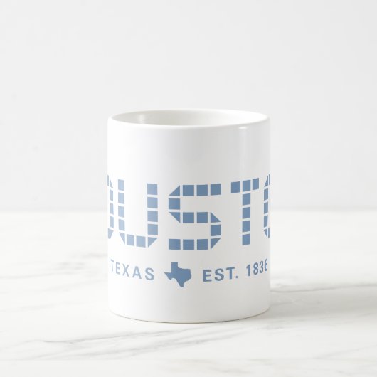 Houston Tile, Blue Tile, Houston Texas Kaffeetasse (Mittel)