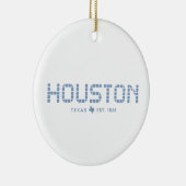 Houston Tile, Blue Tile, Houston Texas Keramik Ornament (Rechts)