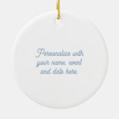 Houston Tile, Blue Tile, Houston Texas Keramik Ornament (Hinten)