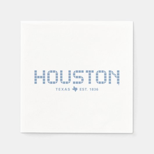 Houston Tile, Blue Tile, Houston Texas Serviette (Vorderseite)