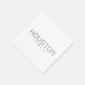 Houston Tile, Blue Tile, Houston Texas Serviette (Ecke)