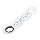 Houston Tile, Blue Tile, Houston Texas Speed Flaschenöffner (Vorderseite Schrägansicht)