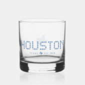 Houston Tile, Blue Tile, Houston Texas Whiskyglas (Vorderseite)