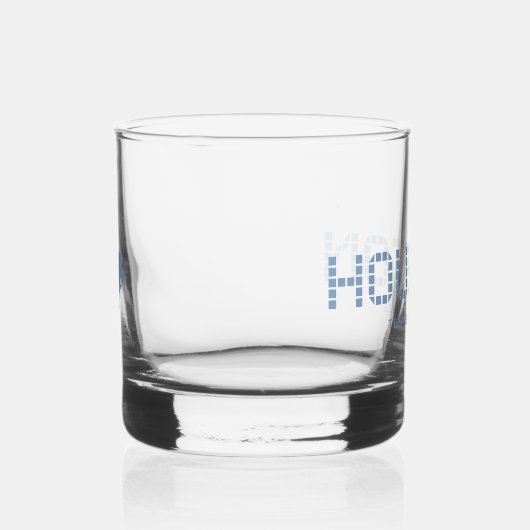 Houston Tile, Blue Tile, Houston Texas Whiskyglas (Rechts)