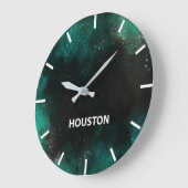 Houston Time Zone Newsroom Wall Große Wanduhr (Winkel)