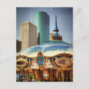 Houston Towers und Fairground Rides Postkarte