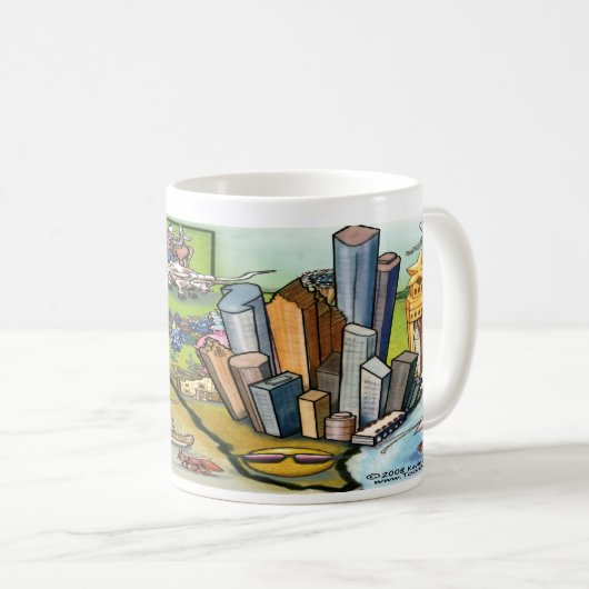 Houston TX Kaffeetasse (VorderseiteRechts)