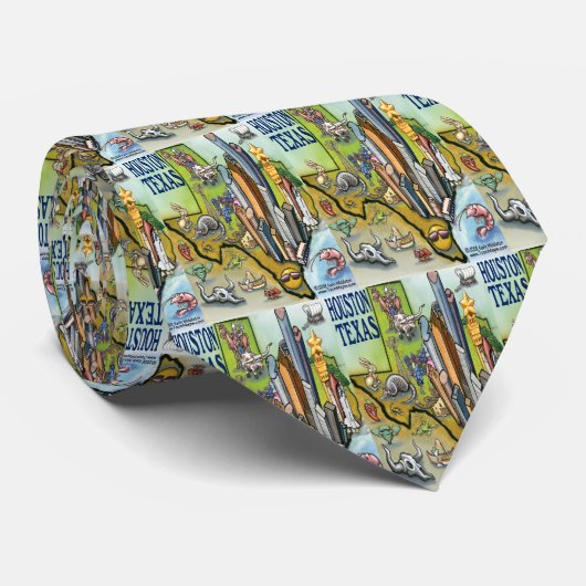 Houston TX Krawatte (Gerollt)