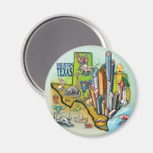 Houston TX Magnet (Vorderseite/Rückseite)