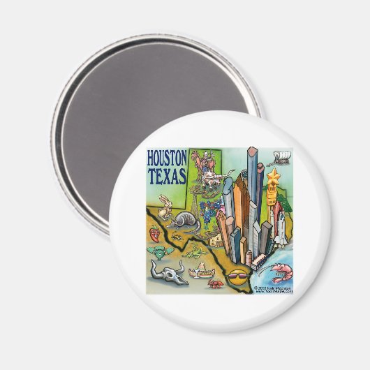 Houston TX Magnet (Vorderseite/Rückseite)