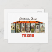 Houston TX Postkarte (Vorne/Hinten)
